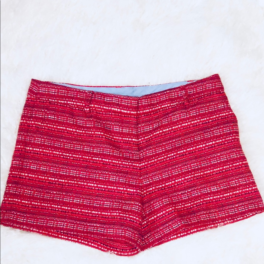 ARTISAN NY Red Tweed Zip Shorts Women’s Size 10
